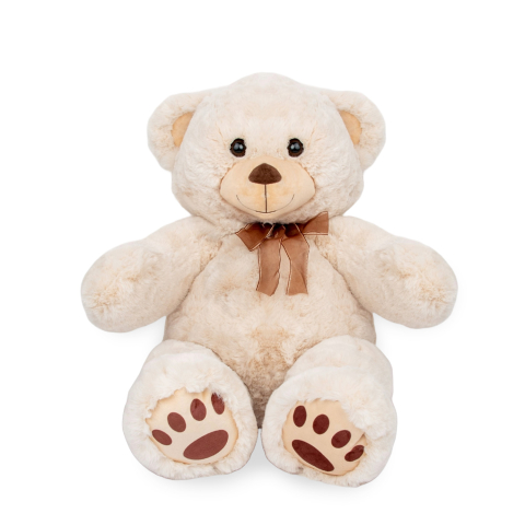 Decorațiuni și articole de Crăciun - Ursulet maro cu panglica 60 cm