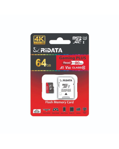 Memorii și stocare - Card de memorie MicroSD Ridata Gaming PLUS 64GB V30 Class 10