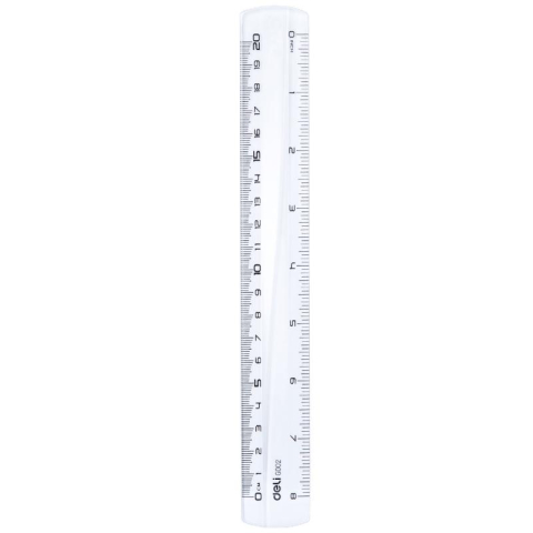 Rigle și Echere - Rigla 20 cm transparenta Deli