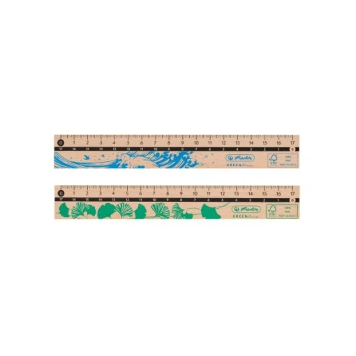 Rigle - Rigla lemn 100% FSC 17 cm diverse motive seria GREENline