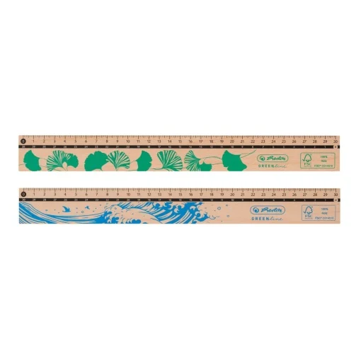 Rigle și Echere - Rigla lemn 100% FSC 30 cm Greenline culori diferite