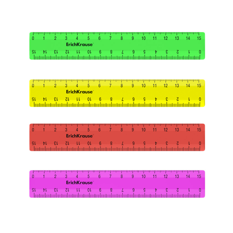 Rigla plastic 15cm Erich Krause diverse culori [1]