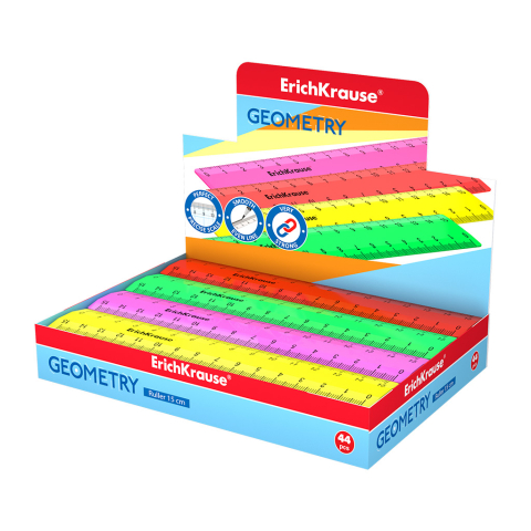 Rigla plastic 15cm Erich Krause diverse culori [2]