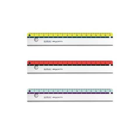 Rigla Plastic 17cm My.Pen Herlitz diverse culori [1]