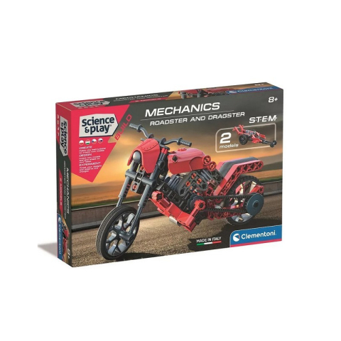 Jucării și jocuri - Set constructie motocicleta si masina de curse Clementoni 27 x 19 cm