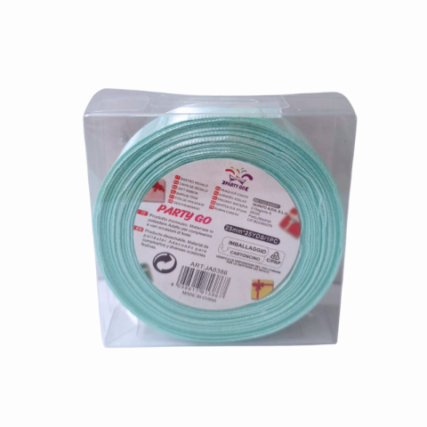Rola panglica satin turcoaz deschis 2.5 cm x 23 m Party Go [1]
