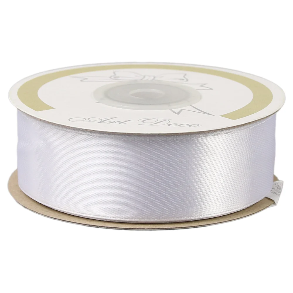 Noutăți Librăria Compas - Rola panglica satin alb 25 mm x 25 m Art Deco
