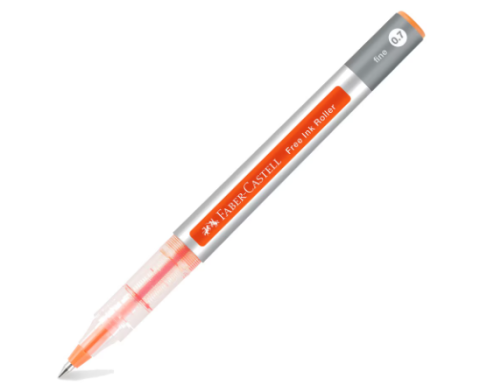 Rollere și finelinere - Roller Free Ink Faber-Castell 0.7 mm portocaliu