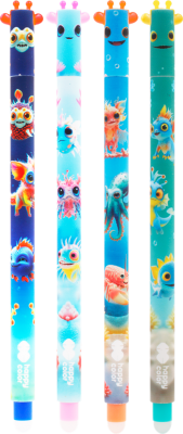 Instrumente de scris - Roller gel cu rescriere Happy Color Aqua Cuties 0.5 mm cerneala albastra diverse culori