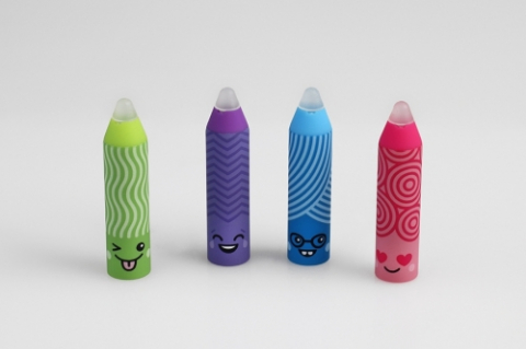 Roller gel cu rescriere 0.5 mm albastru LOL Faces Happy Color [1]