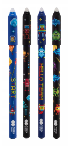 Roller gel cu rescriere Happy Color Pixi Planet 0.5mm scriere albastra modele diferite [0]