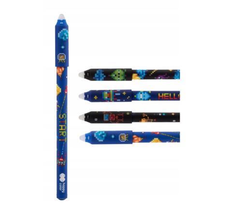 Roller gel cu rescriere Happy Color Pixi Planet 0.5mm scriere albastra modele diferite [2]