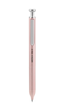 Instrumente de scris - Roller gel cu uscare rapida Space Up Metal Writech 0.7 mm cerneala albastra corp roz