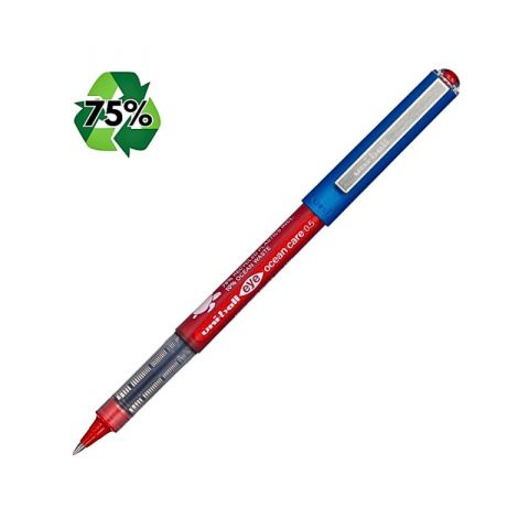 Birotică și accesorii birou - Roller Uni 0.5 mm Eye Ocean Care Micro 75% reciclabil rosu