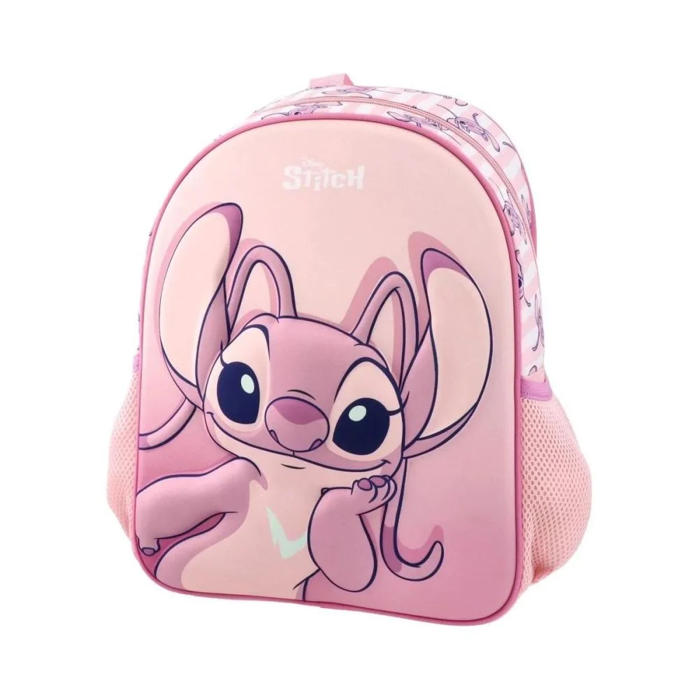Ghiozdane pentru grădinită - Ghiozdan gradinita Disney Stitch 3D roz 12L