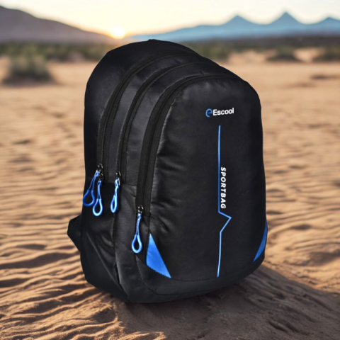 Rucsac adolescenti negru 43 cm Escool [1]