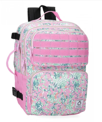 Ghiozdane și rucsacuri - Rucsac calatorie fete adaptabil Enso Fleur Spring compartiment laptop 28 x 40 x 20 cm