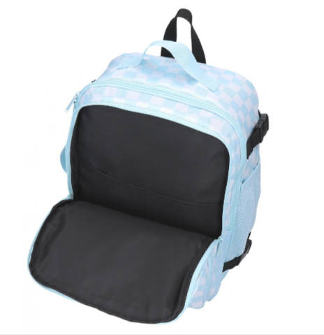 Rucsac calatorie fete Enso Fleur Squares compartiment laptop 28 x 40 x 20 cm albastru [3]