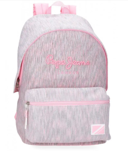 Rucsacuri școlare și  casual - Rucsac casual fete 21L Pepe Jeans Miri roz 31 x 42 x 17.5 cm compartiment tableta