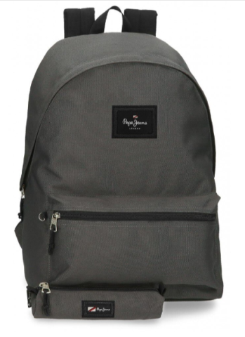 Ghiozdane și rucsacuri - Rucsac scoala Pepe Jeans Aris Evergreen cu penar tubular 31 x 44 x 17.5 cm