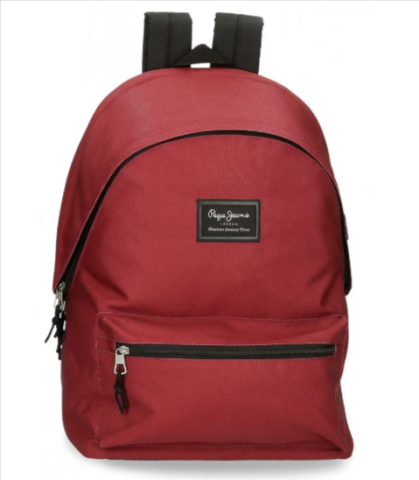 Ghiozdane și rucsacuri - Rucsac Pepe Jeans Aris Evergreen compartiment laptop tableta 31 x 44 x 17 cm rosu inchis