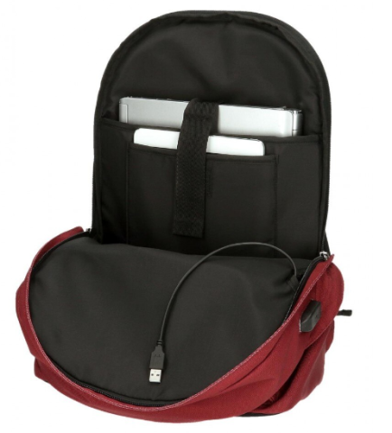 Rucsac Pepe Jeans Aris Evergreen compartiment laptop tableta 31 x 44 x 17 cm rosu inchis [3]