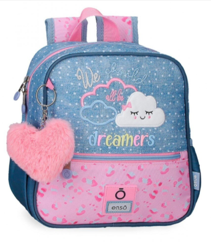 Ghiozdane pentru grădinită - Rucsac prescolari fete 4L Enso Dreamers multicolor 23 x 25 x 10 cm