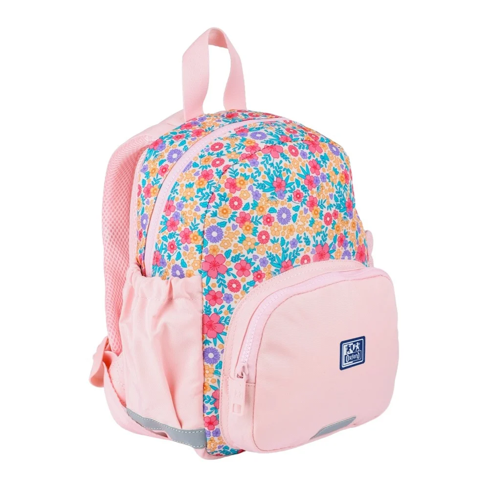 Ghiozdan gradinita Oxford Flowers 31x23x12 cm roz [1]