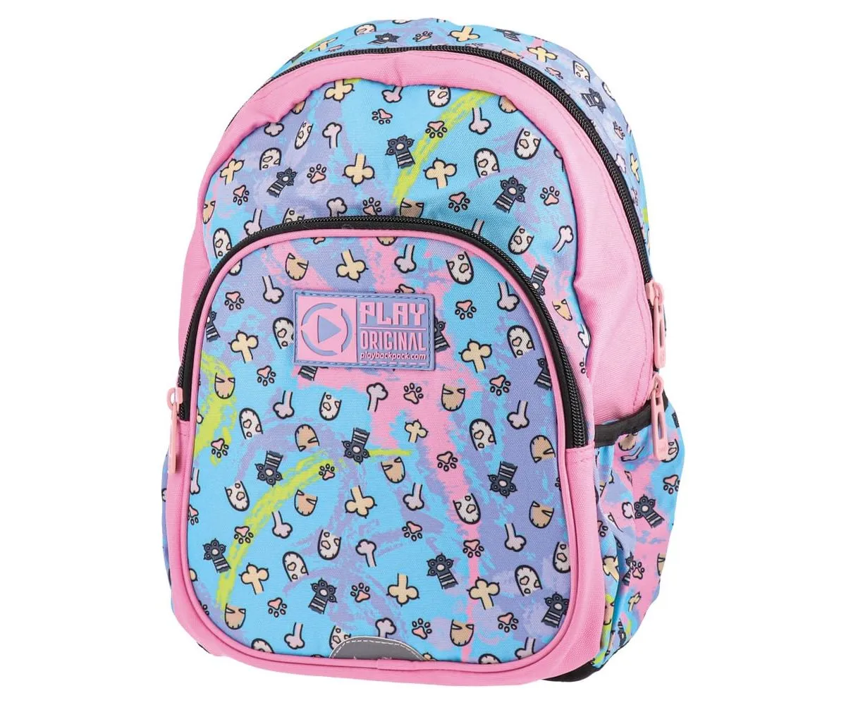 Rucsacuri școlare și  casual - Rucsac P2 Paws Play albastru roz 35 x 24 x 14 cm