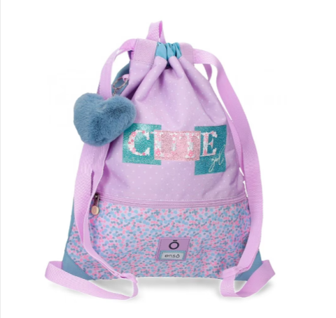 Rucsacuri școlare și  casual - Sac sport fete Enso Cute Girl lila 35 x 46 x 10 cm