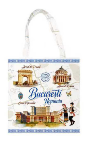 Plase și sacoșe - Sacosa suvenir Bucuresti Romania model obiective turistice