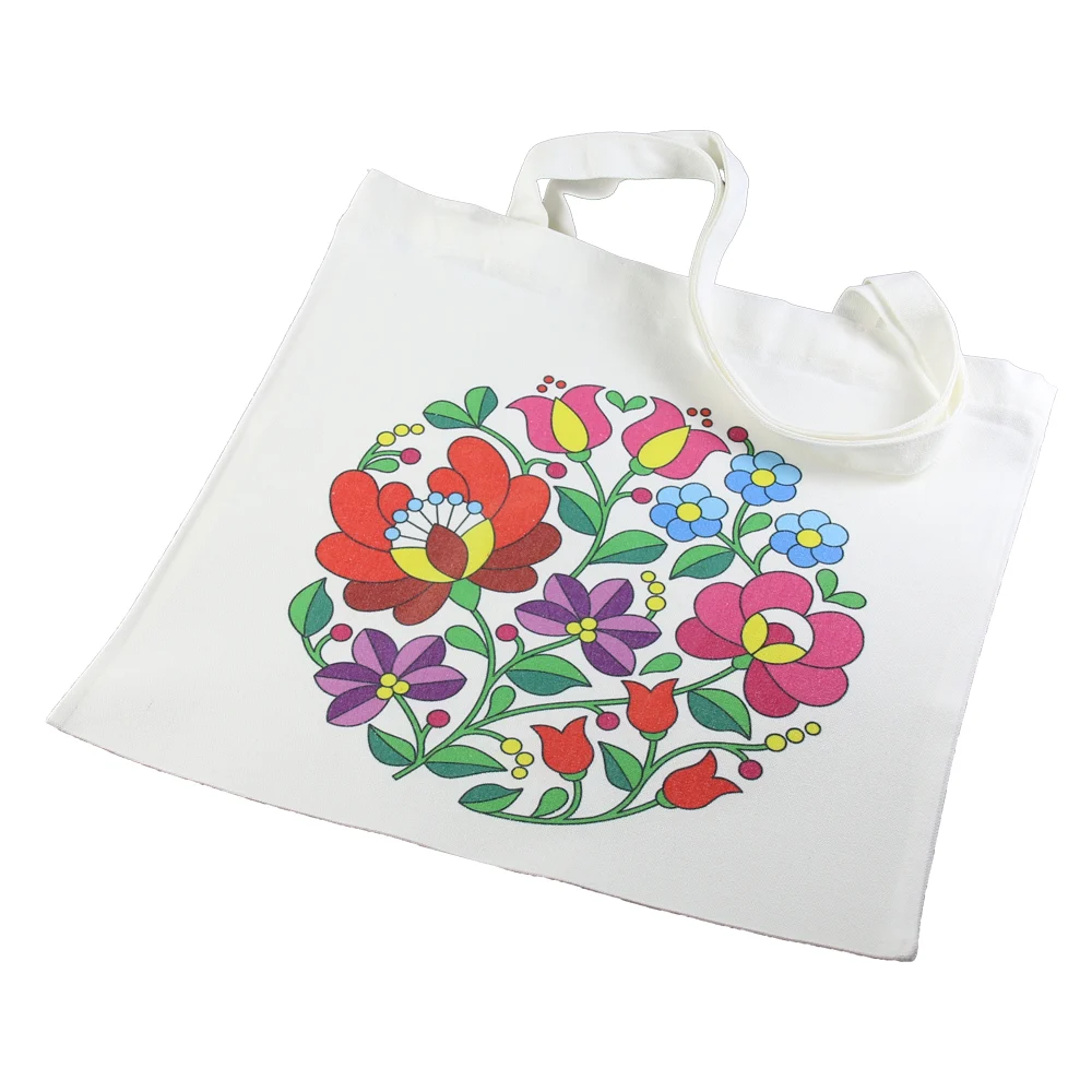 Plase și sacoșe - Sacosa textil 40x40 cm model floral colorat