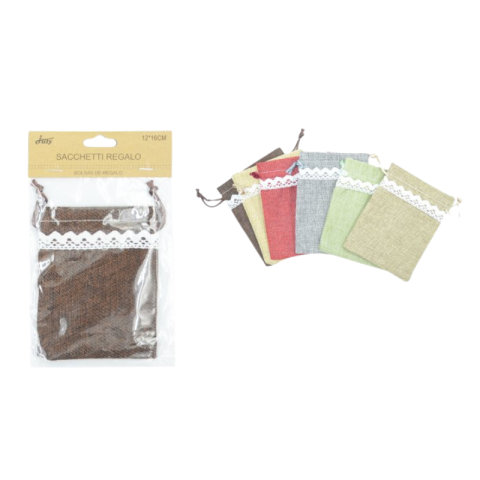Accesorii craft - Saculet textil 12x16 cm diverse culori