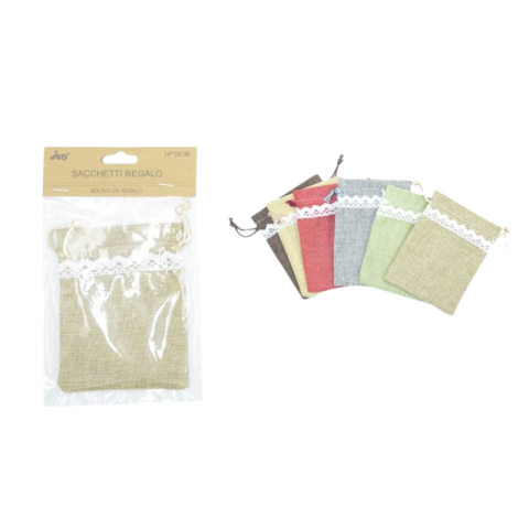 Accesorii craft - Saculet textil 14x19 cm diverse culori