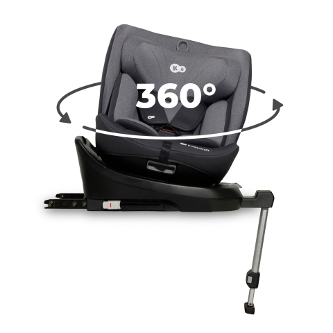 SCAUN AUTO I-SIZE, 40-150 CM, KINDERKRAFT I-360, GREY [7]