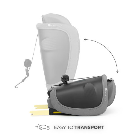 SCAUN AUTO KINDERKRAFT FIX2GO 76-150 CM, GREY [4]