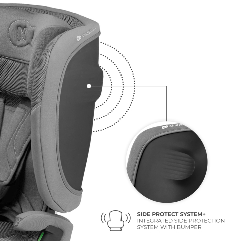 SCAUN AUTO KINDERKRAFT FIX2GO 76-150 CM, GREY [7]