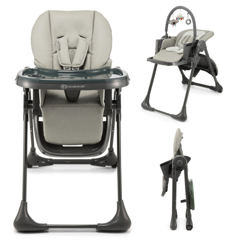 SCAUN DE MASA KINDERKRAFT TUMMIE, PLIABIL, GREY [2]