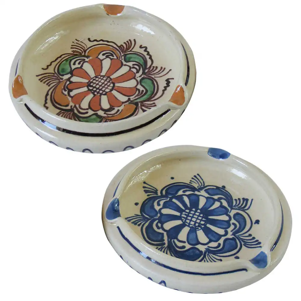 Casă și decorațiuni - Scrumiera din ceramica de Corund motive traditionale 11 x 11 cm