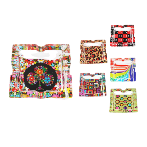 Casă și decorațiuni - Scrumiera din sticla 10x3.2 cm diverse modele