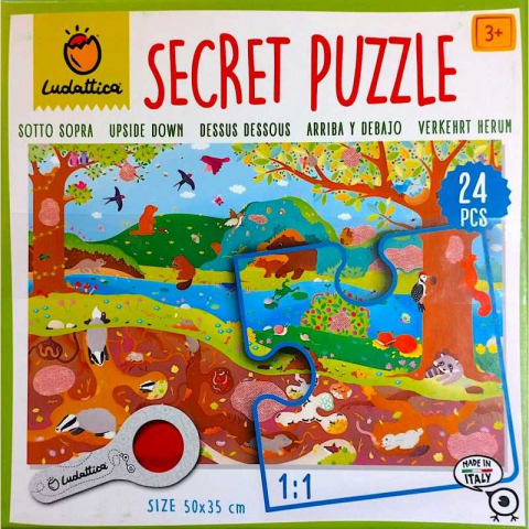 Jucării și jocuri - Puzzle 24 piese mediul înconjurător Secret Puzzle Ludattica