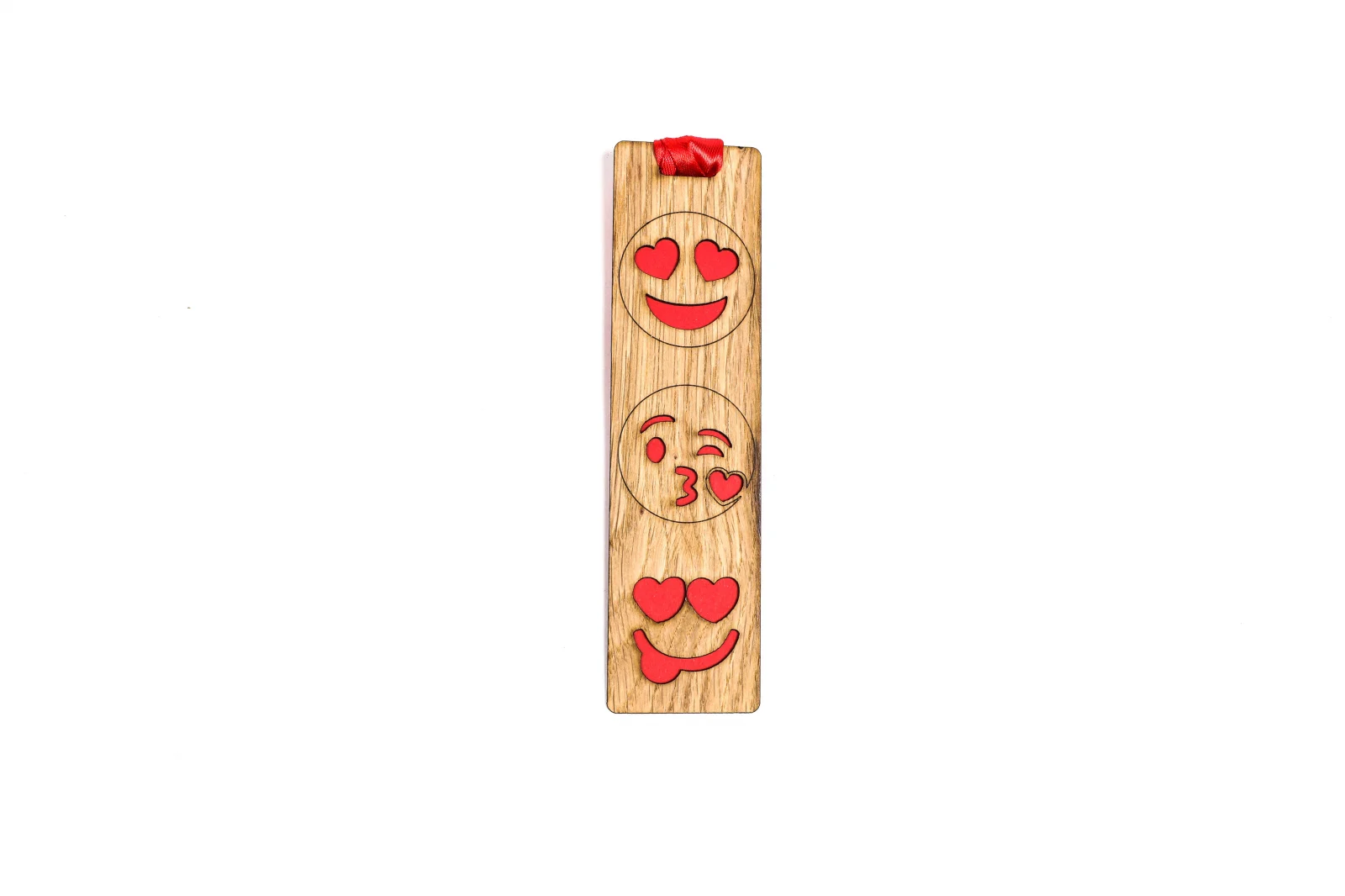Noutăți Librăria Compas - Semn de carte din lemn cu smiley face