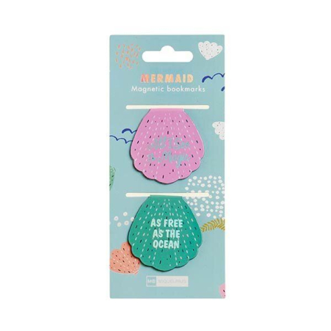 Articole pentru copii - Set 2 semne de carte magnetice Mermaid