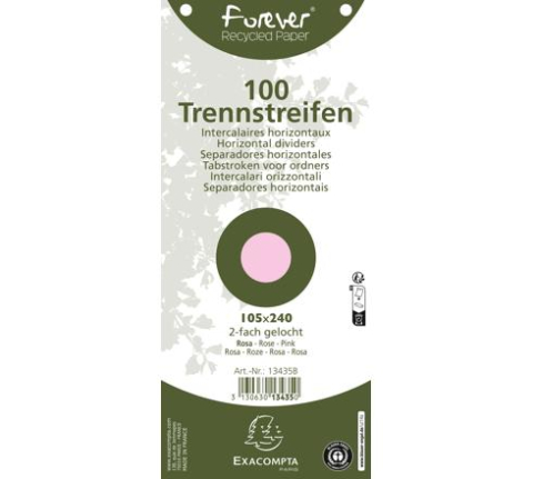 Separatoare Exacompta Forever 105 x 240 mm 100 bucati roz [1]