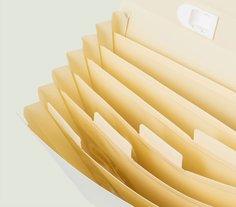 Servieta plastic cu maner 7 compartimente culori macarons Deli [3]