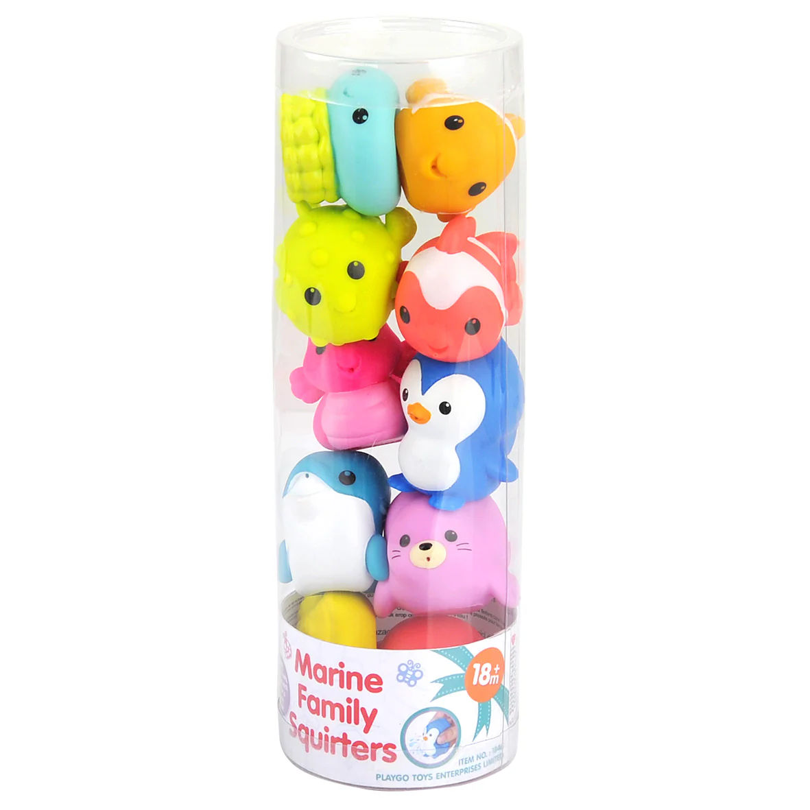 Jucării pentru apă și baie - Set 10 jucarii pentru baie animalute marine colorate