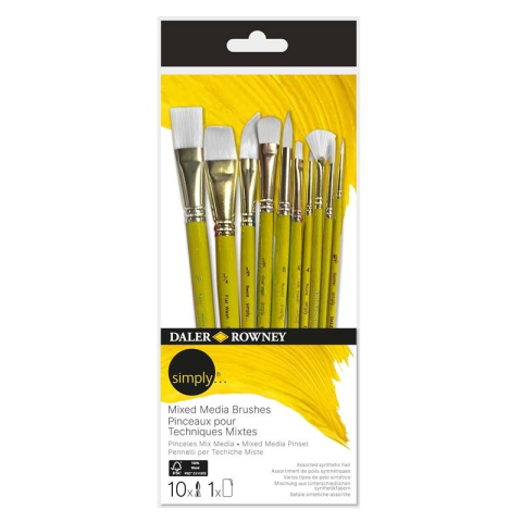 Artă și creativitate - Set 10 pensule sintetic Mixed Media Daler Rowney
