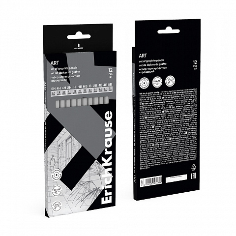 Set 12 creioane grafice hexagonale artberry erich 45391 [3]