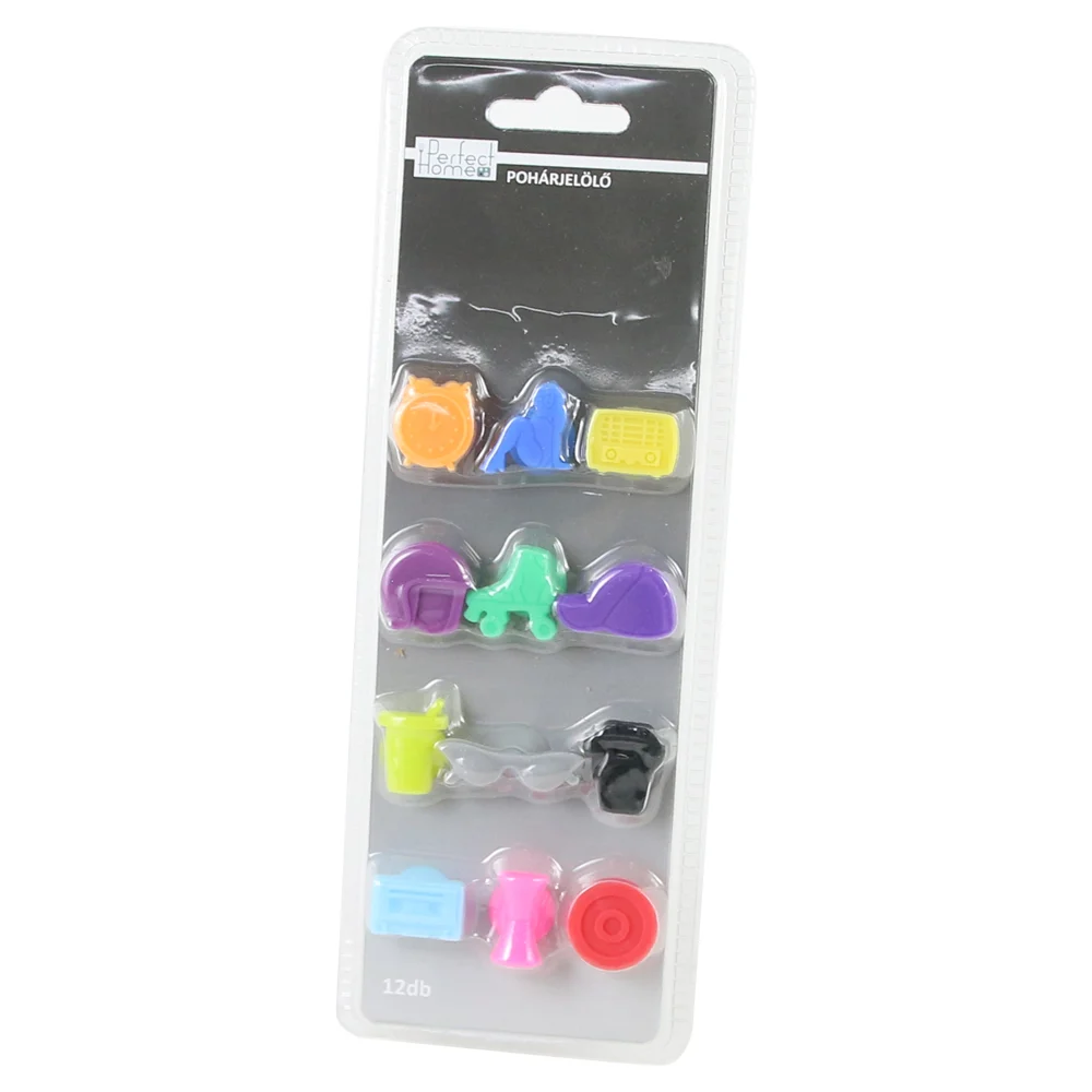 Accesorii personale și beauty - Set 12 identificatoare pahar silicon
