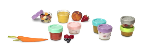 SET 12 RECIPIENT STICLA PENTRU HRANA BEBE, MELII, 6*59 ML + 6*118 ML [9]